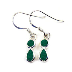 riyo tilltalande sterling silver örhänge för dam indisk smaragd örhänge bezel inställning grönt örhänge dingla örhänge