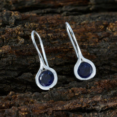 riyo attraente orecchino in argento sterling 925 per donna orecchino iolite con castone orecchino blu orecchino pendente