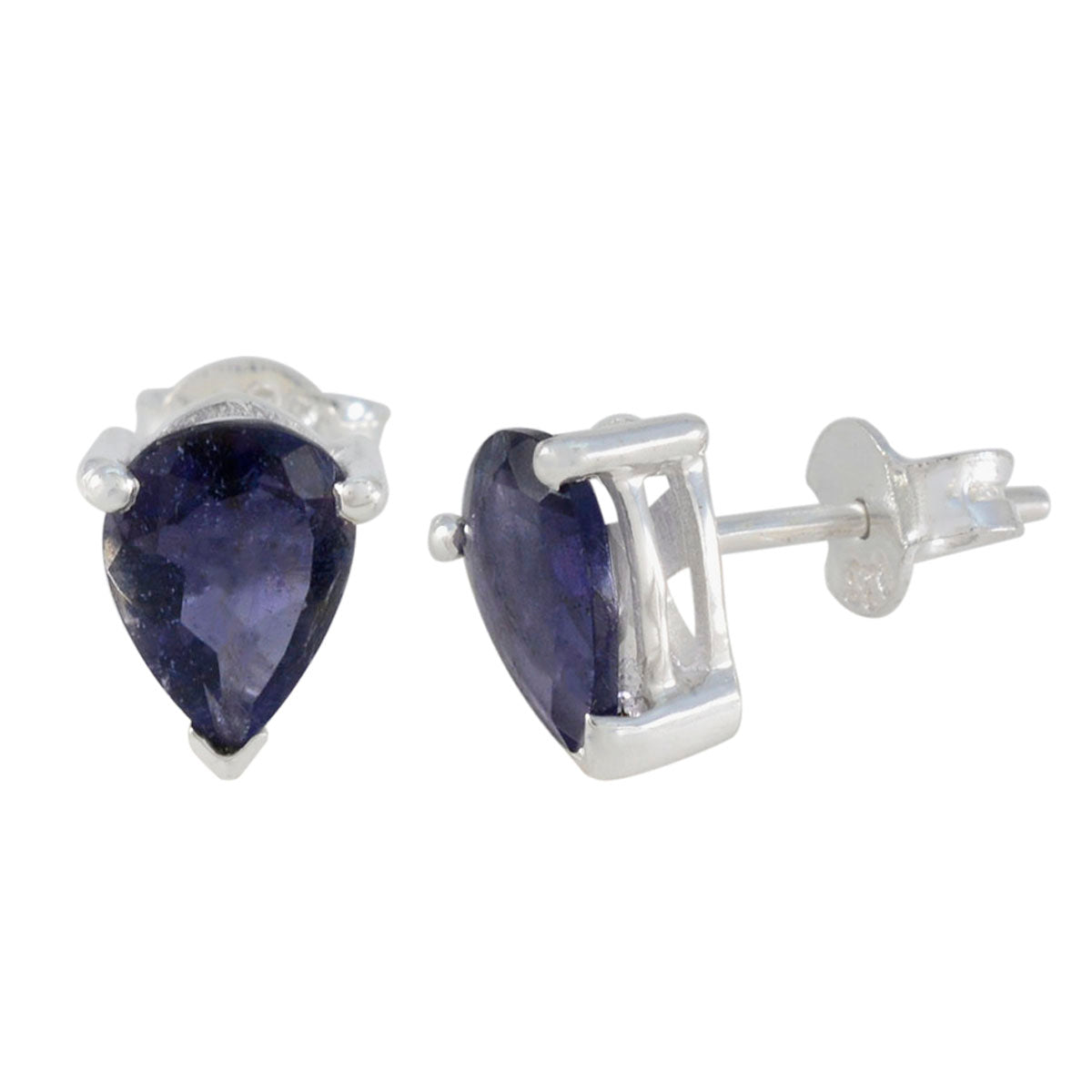 riyo glamorösa 925 sterling silver örhänge för femme iolite örhänge infattning blå örhänge örhänge