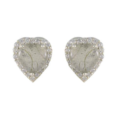 Riyo Pleasing 925 Sterling Silver Earring For Damsel Labradorite Earring Bezel Setting Multi Earring Stud Earring