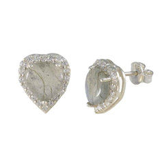 Riyo Pleasing 925 Sterling Silber Ohrring für Damsel Labradorit Ohrring Lünette Fassung Multi Ohrring Ohrstecker