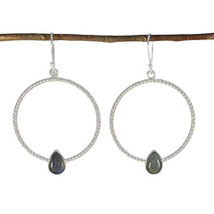 riyo oemotståndligt 925 sterling silver örhänge för damsel labradorite örhänge bezel setting multi earring dangle örhänge