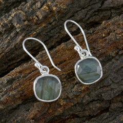 Riyo Delightful 925 Sterling Silver Earring For Damsel Labradorite Earring Bezel Setting Multi Earring Dangle Earring
