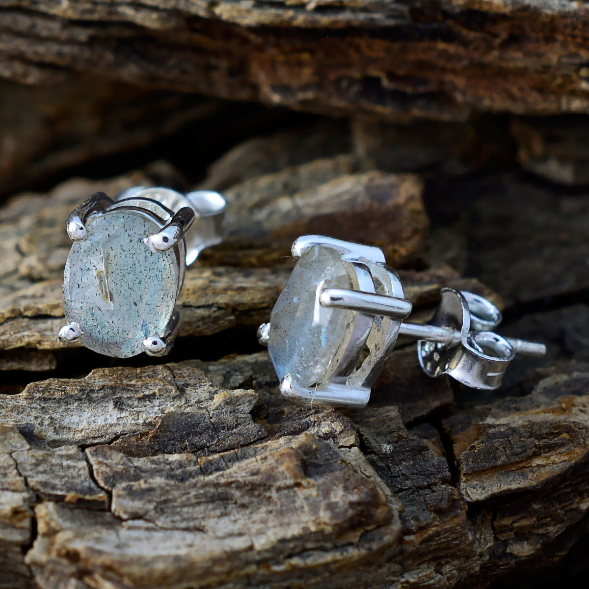 Riyo Winsome Sterling Silver Earring For Demoiselle Labradorite Earring Bezel Setting Multi Earring Stud Earring
