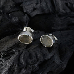 Riyo Aesthetic 925 Sterling Silver Earring For Lady Labradorite Earring Bezel Setting Multi Earring Stud Earring