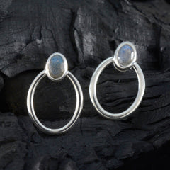 Riyo Comely Sterling Silver Earring For Female Labradorite Earring Bezel Setting Multi Earring Stud Earring