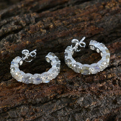 Riyo Comely Sterling Silver Earring For Demoiselle Labradorite Earring Bezel Setting Multi Earring Stud Earring