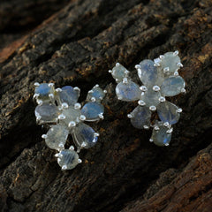 Riyo Heavenly Sterling Silver Earring For Sister Labradorite Earring Bezel Setting Multi Earring Stud Earring