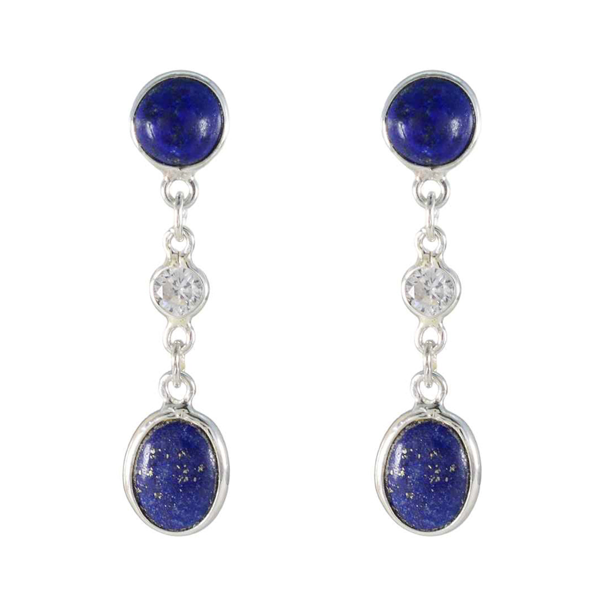 Riyo belle boucle d'oreille en argent sterling pour dame lapis lazuli boucle d'oreille réglage de la lunette boucle d'oreille bleue boucle d'oreille