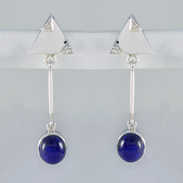 Riyo exquise boucle d'oreille en argent sterling pour soeur lapis lazuli boucle d'oreille réglage de la lunette boucle d'oreille bleue boucle d'oreille