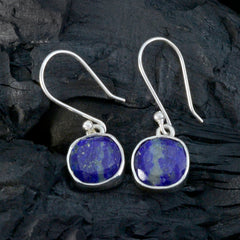 Riyo attrayant boucle d'oreille en argent sterling pour demoiselle lapis lazuli boucle d'oreille réglage de la lunette boucle d'oreille bleue boucle d'oreille pendante