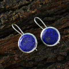 Riyo envoûtant 925 boucle d'oreille en argent sterling pour femme lapis lazuli boucle d'oreille réglage de la lunette boucle d'oreille bleue boucle d'oreille pendante