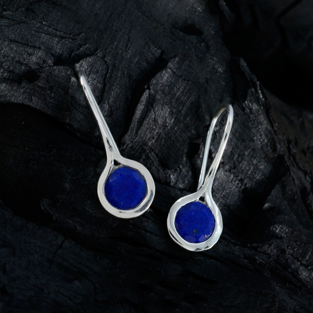 riyo snygga sterling silver örhänge för kvinnlig lapis lazuli örhänge infattning blå örhänge dangle örhänge