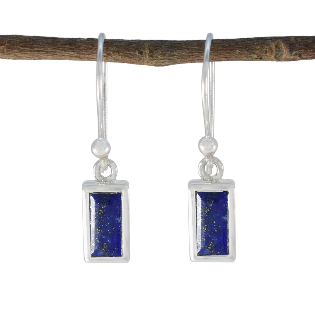 riyo fantastiska sterling silver örhänge för fru lapis lazuli örhänge infattning blå örhänge dingla örhänge