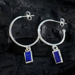 riyo grazioso orecchino in argento sterling 925 per ragazza lapislazzuli orecchino con castone orecchino blu ciondola l'orecchino