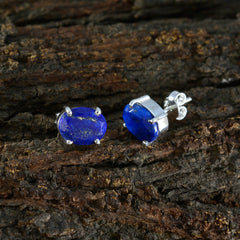 Riyo courageux boucle d'oreille en argent sterling pour demoiselle lapis lazuli boucle d'oreille réglage de la lunette boucle d'oreille bleue boucle d'oreille