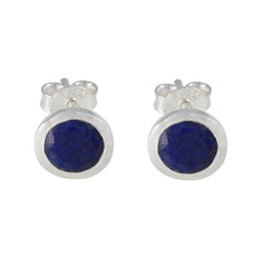 Riyo attrayant boucle d'oreille en argent sterling pour femme lapis lazuli boucle d'oreille réglage de la lunette boucle d'oreille bleue boucle d'oreille