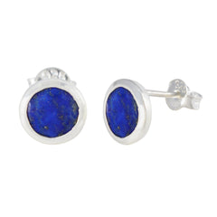 riyo foxy 925 sterling silver örhänge för kvinnlig lapis lazuli örhänge infattning blå örhänge örhänge