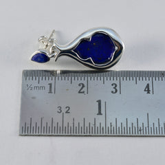 Riyo fit pendiente de plata esterlina para dama pendiente de lapislázuli ajuste de bisel pendiente azul pendiente de perno
