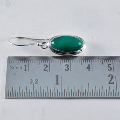 Riyo Prepossessing 925 Sterling Zilveren Oorbel Voor Demoiselle Malachiet Oorbel Bezel Setting Groene Oorbel Dangle Earring