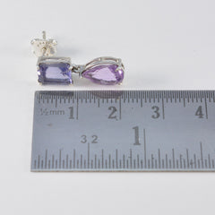 Riyo elegante sterling zilveren oorbel voor dames Multi-oorbel Bezel Setting Multi-oorbel Stud Earring