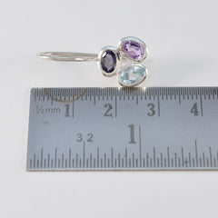 riyo hot 925 sterling silver örhänge för damsel multi earring bezel setting multi earring dangle earring