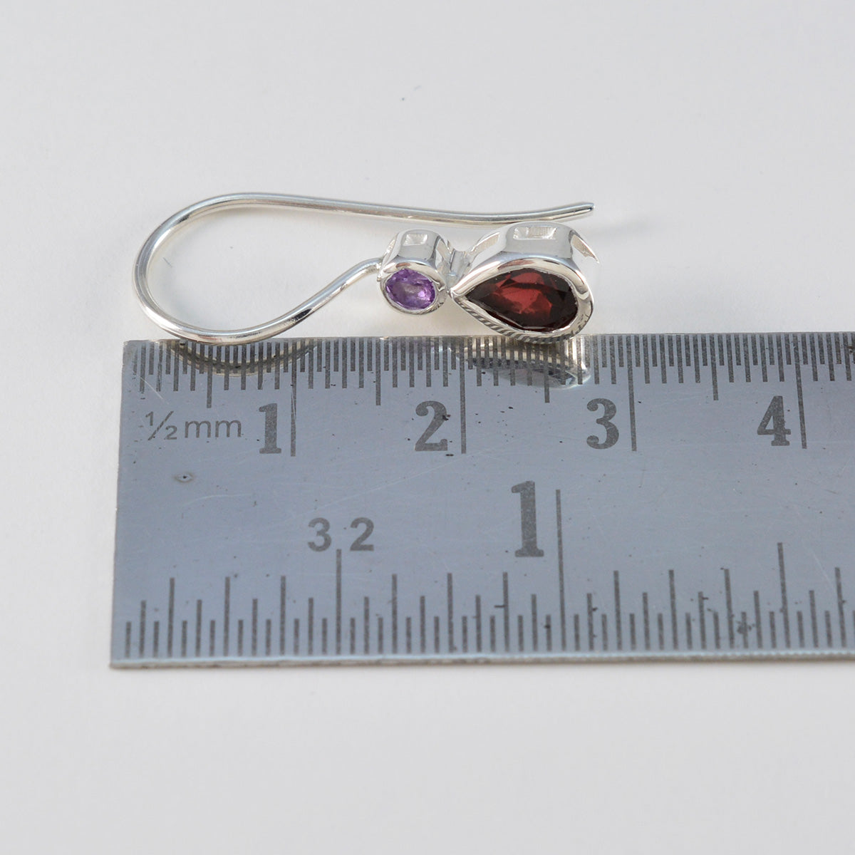 Riyo Divine 925 Sterling Silver Earring For Female Multi Earring Bezel Setting Multi Earring Dangle Earring