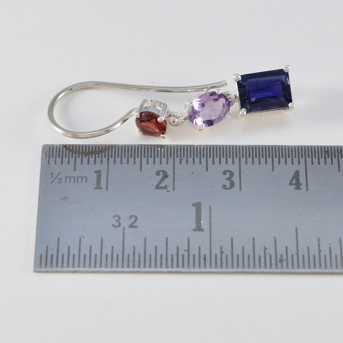 Riyo Drop-Dead Prachtige 925 Sterling Zilveren Oorbel Voor Meisje Multi Earring Bezel Setting Multi Earring Dangle Earring