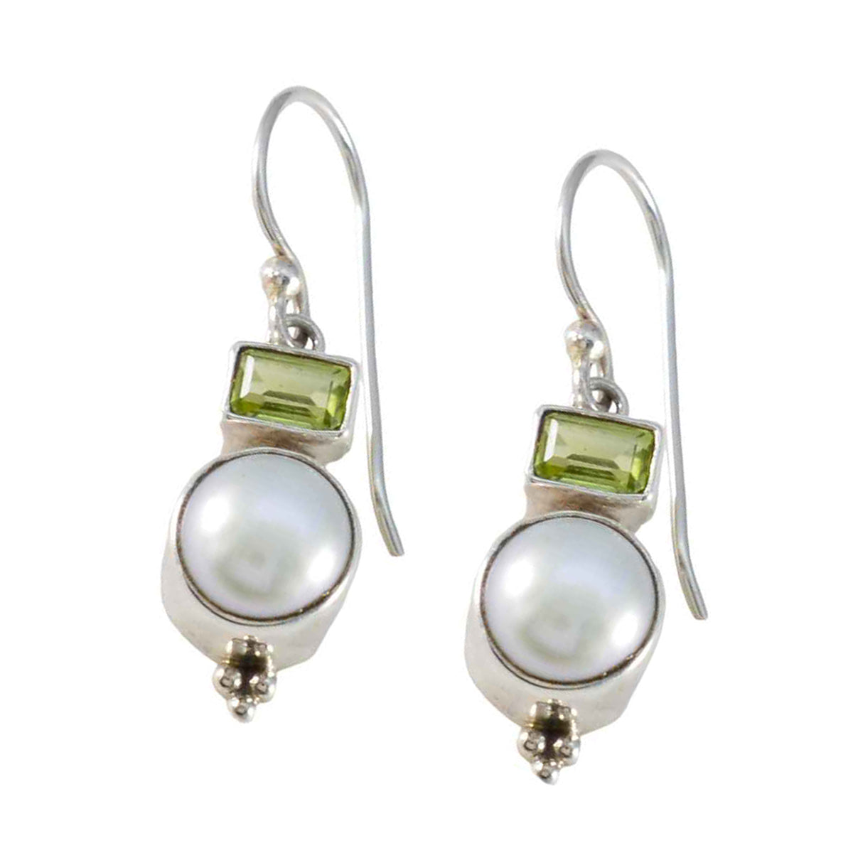 Riyo Appealing Sterling Silver Earring For Female Multi Earring Bezel Setting Multi Earring Dangle Earring
