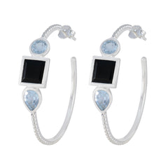 Riyo Schön aussehender Ohrring aus 925er-Sterlingsilber für Damen mit mehreren Ohrringen und Lünettenfassung, mehreren Ohrringen