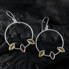 Riyo Knockout Sterling zilveren oorbel voor meisjes Multi Earring Bezel Setting Multi Earring Dangle Earring
