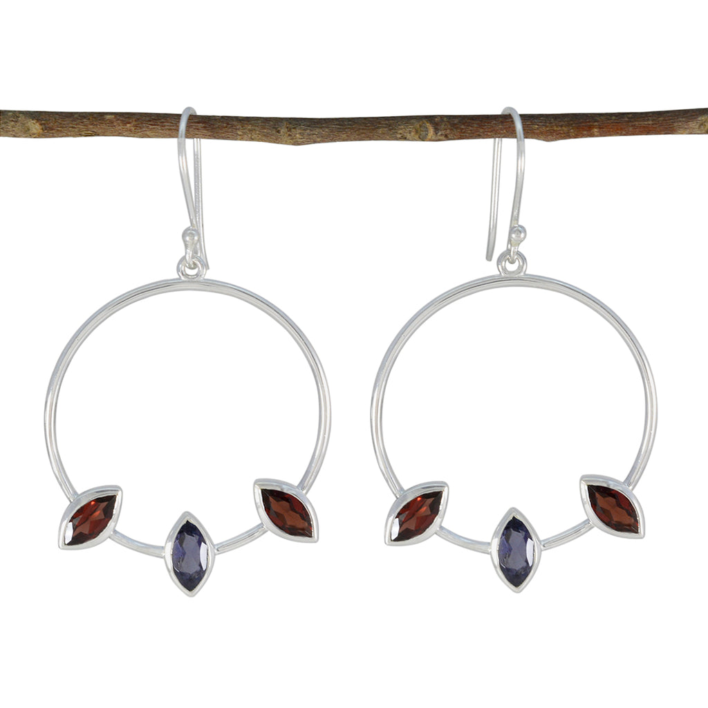 Riyo Drop-Dead Gorgeous 925 Sterling Silver Earring For Lady Multi Earring Bezel Setting Multi Earring Dangle Earring