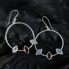 Riyo Fanciable Sterling-Silber-Ohrring für Schwester, mehrere Ohrringe mit Lünettenfassung, mehrere Ohrringe, baumelnde Ohrringe