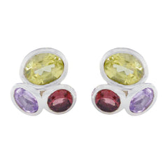 Riyo Hot 925 Sterling Zilveren Oorbel Voor Meisjes Multi Earring Bezel Setting Multi Earring Stud Earring
