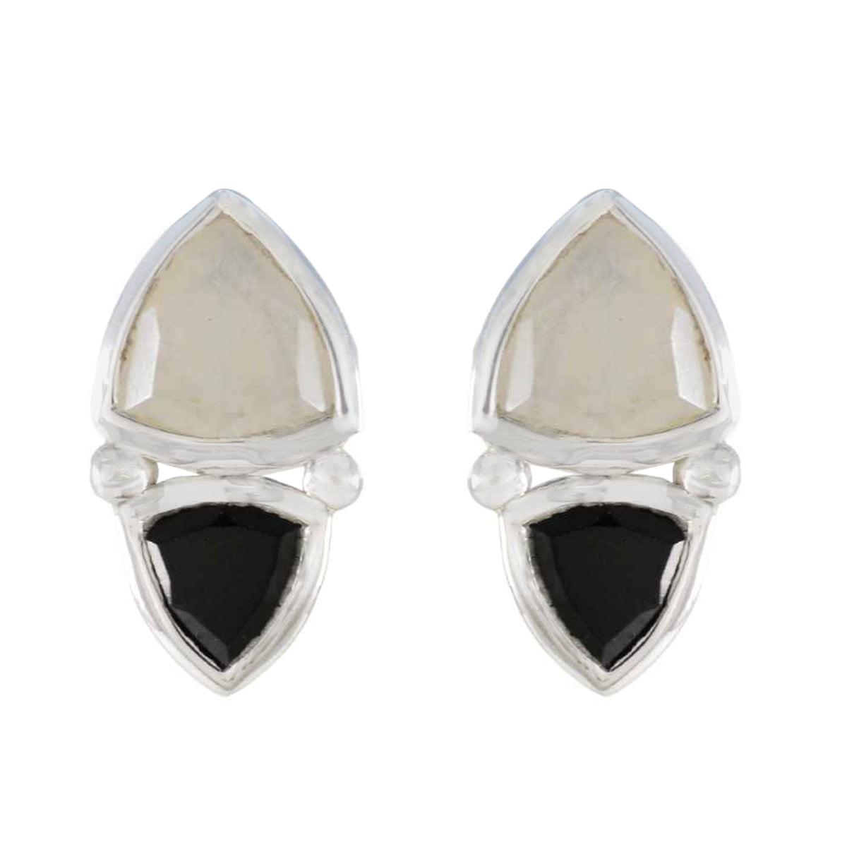 Riyo Smashing 925 Sterling zilveren oorbel voor dames Multi Earring Bezel Setting Multi Earring Stud Earring