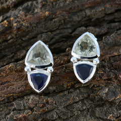 Riyo Beauteous Sterling-Silber-Ohrring für Mädchen, mehrere Ohrringe, Lünettenfassung, mehrere Ohrringe, Ohrstecker