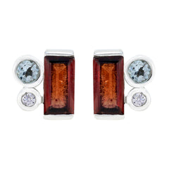 Riyo Boeiende 925 sterling zilveren oorbel voor vrouw Multi-oorbel Bezel Setting Multi-oorbel Stud Earring