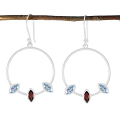 Riyo esthetische sterling zilveren oorbel voor dames Multi-oorbel Bezel Setting Multi-oorbel Dangle Earring