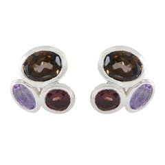 Riyo Bezaubernder 925er-Sterlingsilber-Ohrring für Damen, mehrere Ohrringe mit Lünettenfassung, mehrere Ohrstecker
