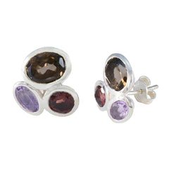 riyo ammaliante orecchino in argento sterling 925 per femme multi orecchino con castone multi orecchino orecchino a perno