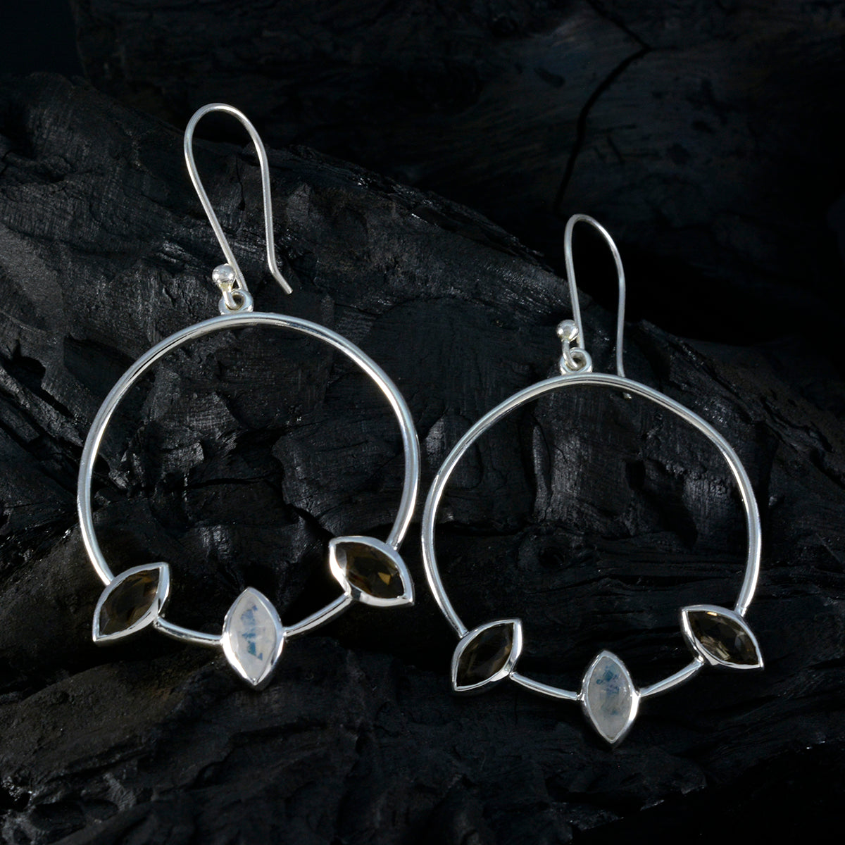 orecchino artistico in argento sterling 925 riyo per sorella multi orecchino con castone multi orecchino pendente