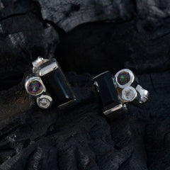 Riyo Wunderschöner Sterling-Silber-Ohrring für Demoiselle, mehrere Ohrringe mit Lünettenfassung, mehrere Ohrstecker