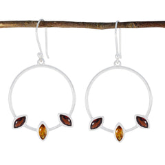 Riyo Dekorativer Sterlingsilber-Ohrring für Frau, mehrere Ohrringe, Lünettenfassung, mehrere Ohrringe, baumelnde Ohrringe