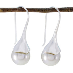 Привлекательные серьги из стерлингового серебра riyo для жены, серьги с жемчугом, белые серьги с ободом, висячие серьги