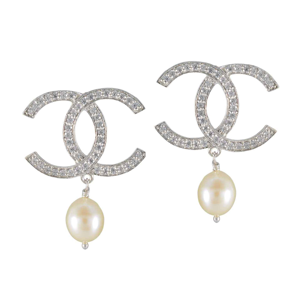 riyo bonny orecchino in argento sterling 925 per femme orecchino di perla con castone orecchino bianco orecchino a perno