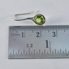 Riyo Verleidelijke 925 Sterling Zilveren Oorbel Voor Dame Peridot Oorbel Bezel Setting Groene Oorbel Dangle Earring