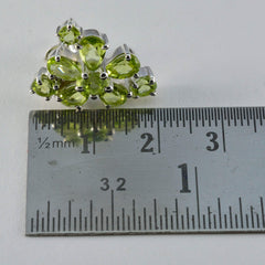 Riyo Stunning 925 Sterling Silver Earring For Wife Peridot Earring Bezel Setting Green Earring Stud Earring