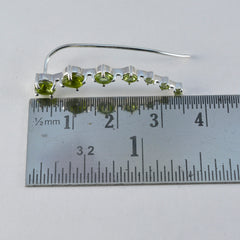Riyo Artistic Sterling Silver Earring For Demoiselle Peridot Earring Bezel Setting Green Earring Ear Cuff Earring