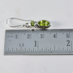 Riyo Knappe 925 Sterling Zilveren Oorbel Voor Vrouwelijke Peridot Oorbel Bezel Setting Groene Oorbel Dangle Earring