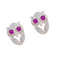 riyo bellissimo orecchino in argento sterling per sorella rubino cz orecchino con castone orecchino rosa orecchino a perno